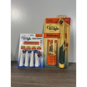 Sonic Scrubber Bathroom Tool Power Cleaner Plus + Interchangeable Brush Packs